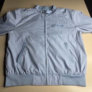 PERSONAL CHOICE MEN'S LIGHT BLUE POLYESTER COTTON WINDBREAKER JACKET SIZE M